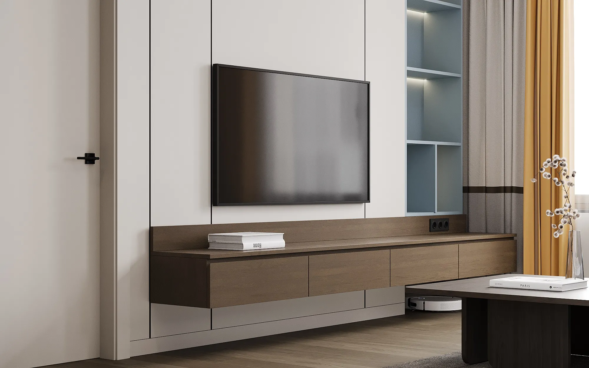 Благодаря масштабной трансформации квартира обрела современный вид. Из единого пространства кухни-столовой образовались две полноценные детские комнаты. Кухня с вместительным холодильником «переехала» в кладовую. Путем небольшого перераспределения площади санузла и прихожей …